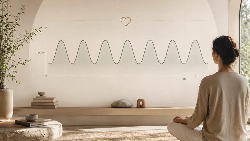 Illustration d’une onde régulière de variabilité cardiaque observée par une personne assise