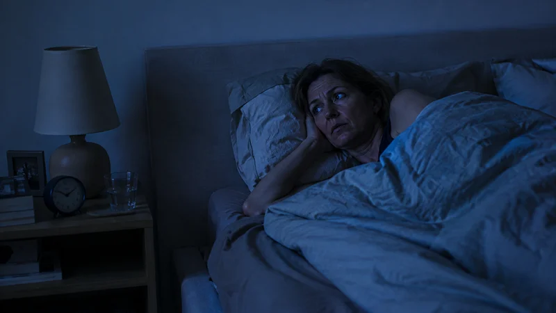 Femme au lit la nuit